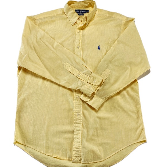 Canary * Polo Ralph Lauren YARMOUTH Long Sleeve Button Down Shirt - Sz 16 - Picture 1 of 5